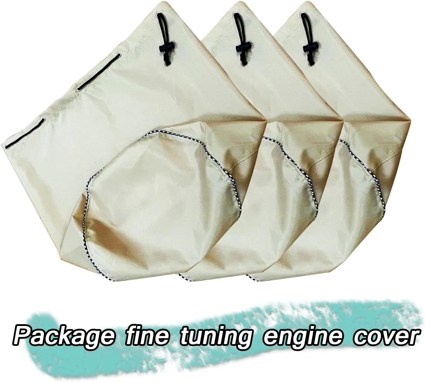 Waterproof trimmer cover and engine waterproof cover are suitable for trimming machine, lawn mower, electric saw, hedge and rod saw. 600D heavy Oxford cloth 12D x 15.6h inch（3pack） (khaki-600D（3pack）)