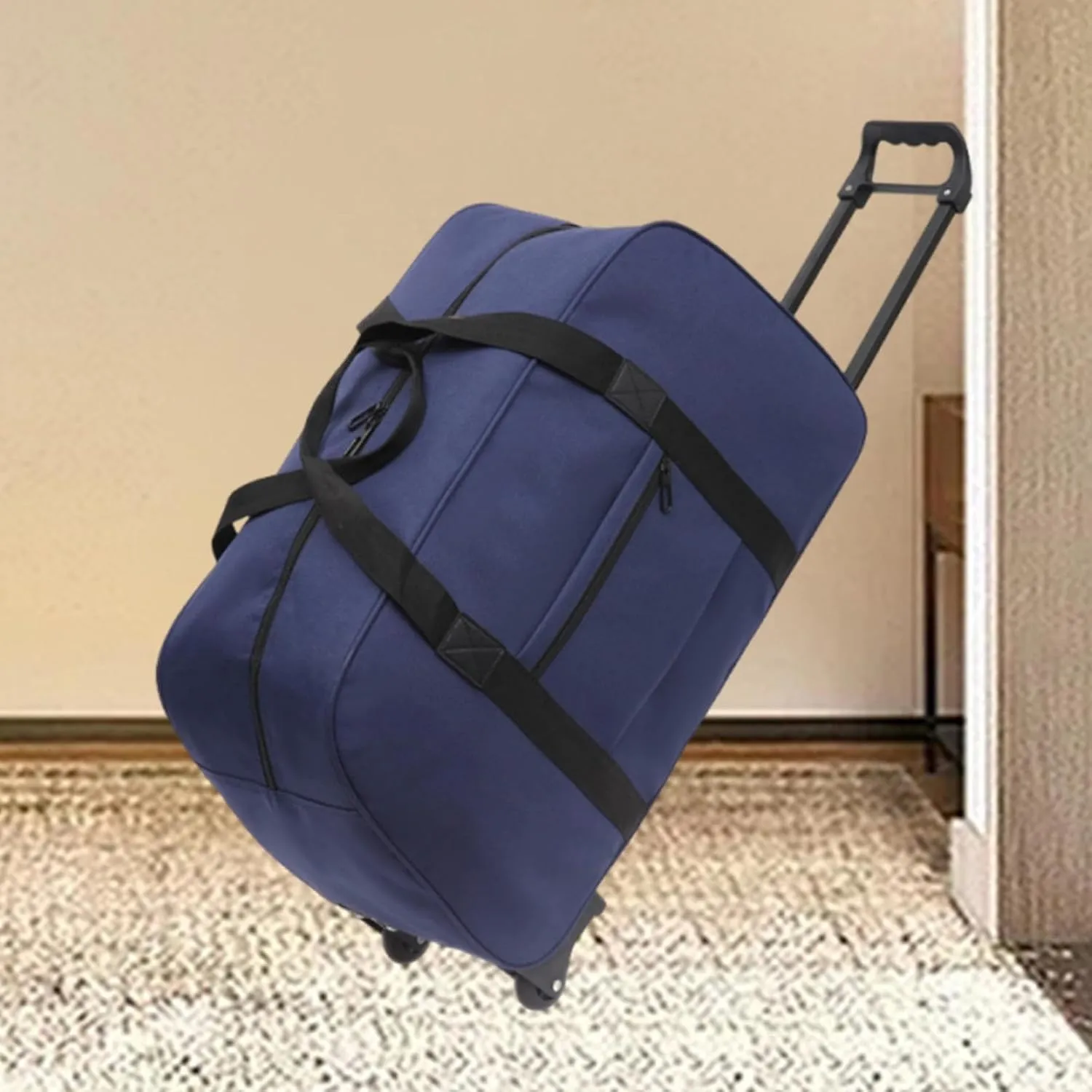 Wheeled Duffel Bag,Luggage Case,Multifunction Handbag Carrier,Adults Suitcase,Rolling Travel Bag for Traveling,Business Trip, blue