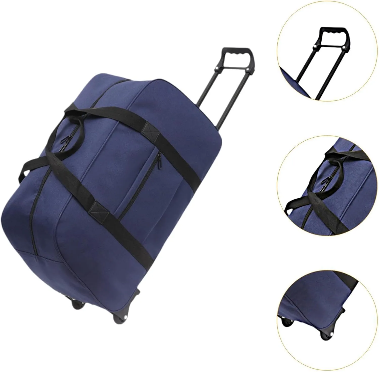 Wheeled Duffel Bag,Luggage Case,Multifunction Handbag Carrier,Adults Suitcase,Rolling Travel Bag for Traveling,Business Trip, blue