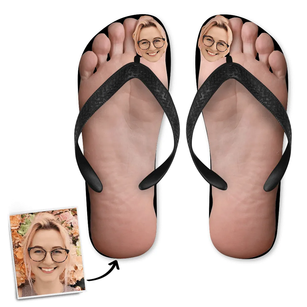 with Flip Face Flops Touch-sensitive Face Photo Big His Custom Don't miss it Toe