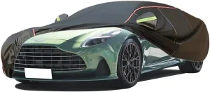 WOLWES Car Cover are Suitable for Aston Martin DB12 All-Weather Windproof, Snowproof, Rainproof, UV-Protected and Breathable All-Season Universal with Side Door Zip Oxford Cloth Car Cover (Color : Bl