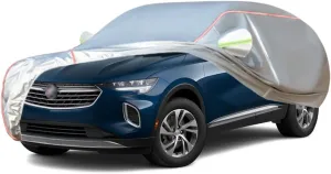 WOLWES Car Covers Are Suitable For Buick Envision SUV 2016-2023 All-weather Windproof, Snowproof, Rainproof, UV-protected And Breathable All-season Universal With Side Door Zip Oxford Cloth Car Covers