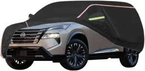 WOLWES Car Covers Are Suitable For Nissan Rogue Sport S/SL/SV 2017-2022 All-weather Windproof, Snowproof, Rainproof, UV-protected And Breathable All-season Universal With Side Door Zip Oxford Cloth Ca