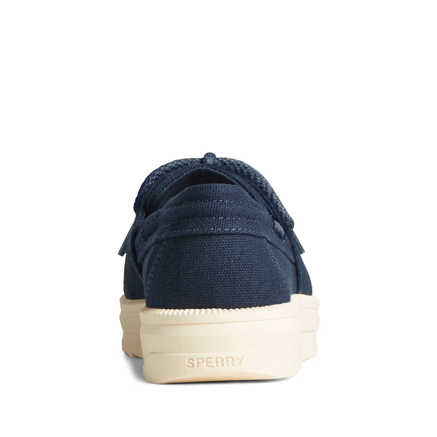 Women's Cruise Plushstep Boat Slubby Linen Navy (STS88770)