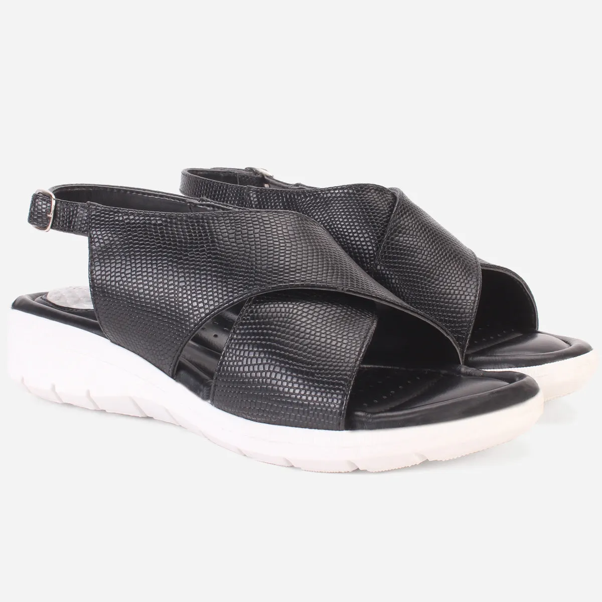 Women's "ELENA" Wide Strap Open Toe Sandals