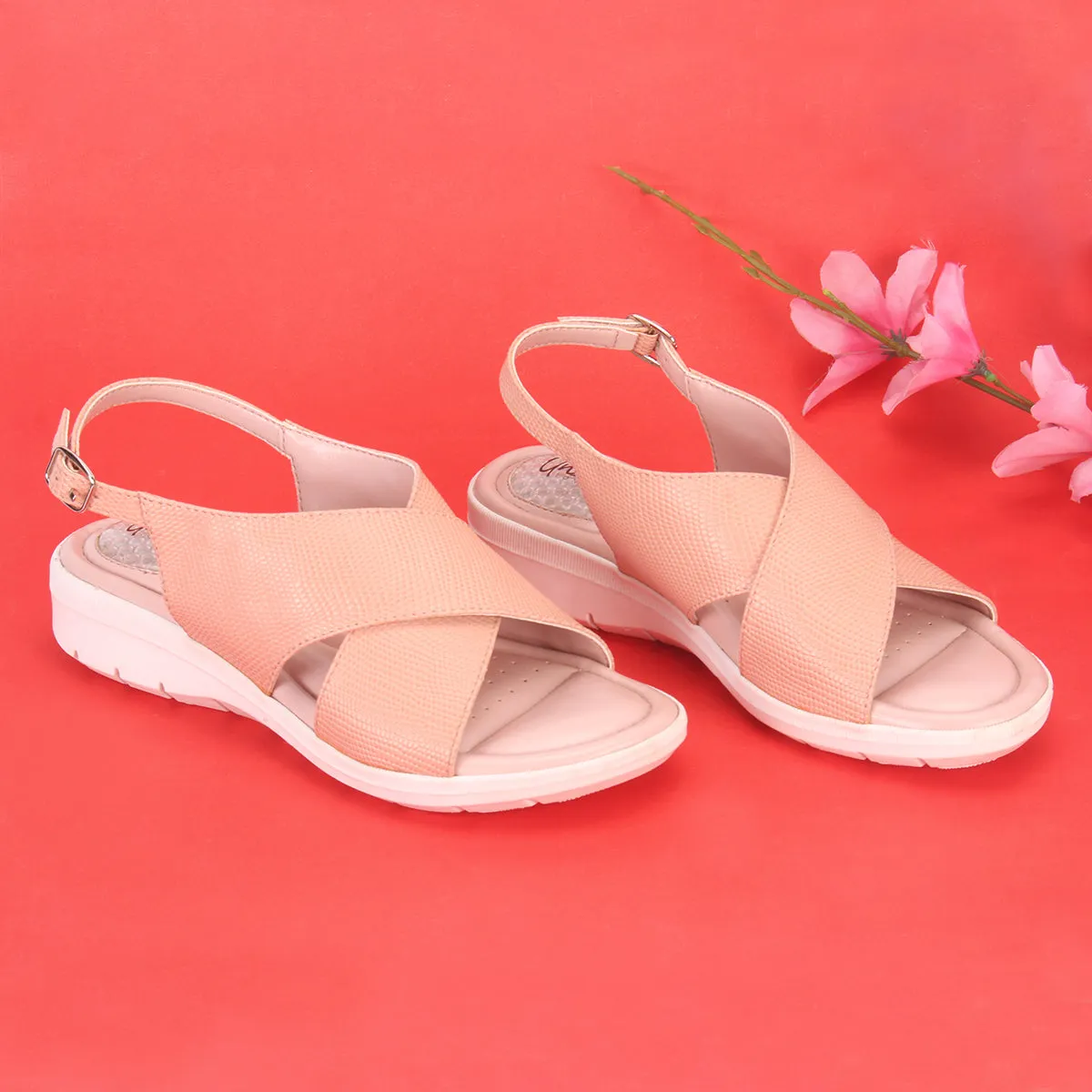Women's "ELENA" Wide Strap Open Toe Sandals