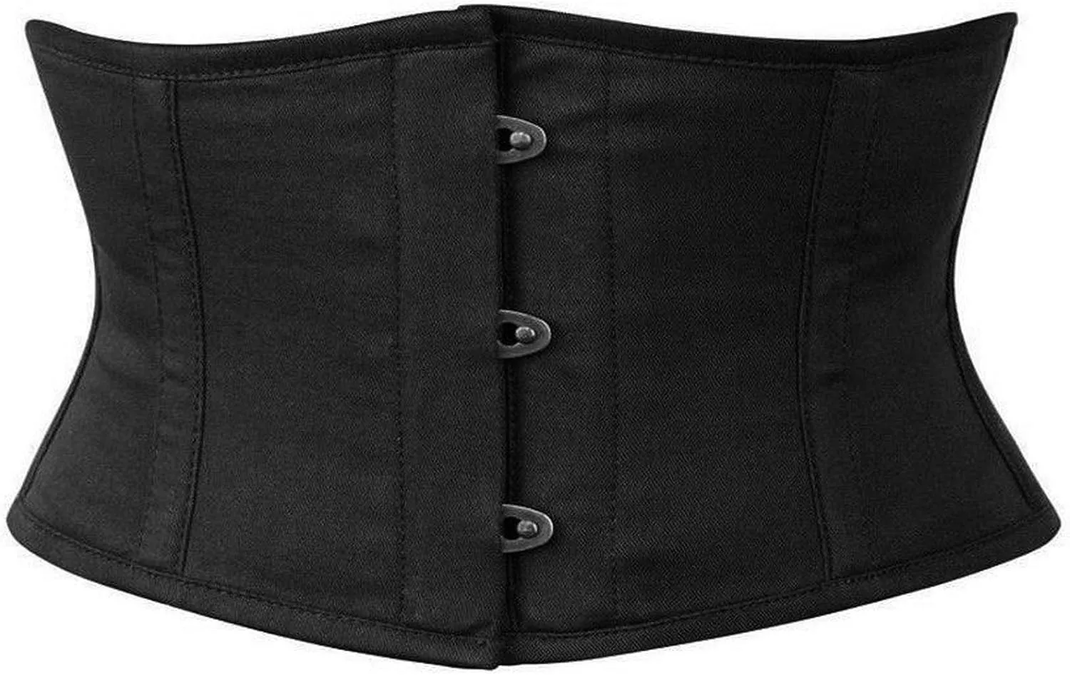 Womens Waist Trainer Cincher Heavy Duty Steel Boned Underbust Waspie Cotton Corset