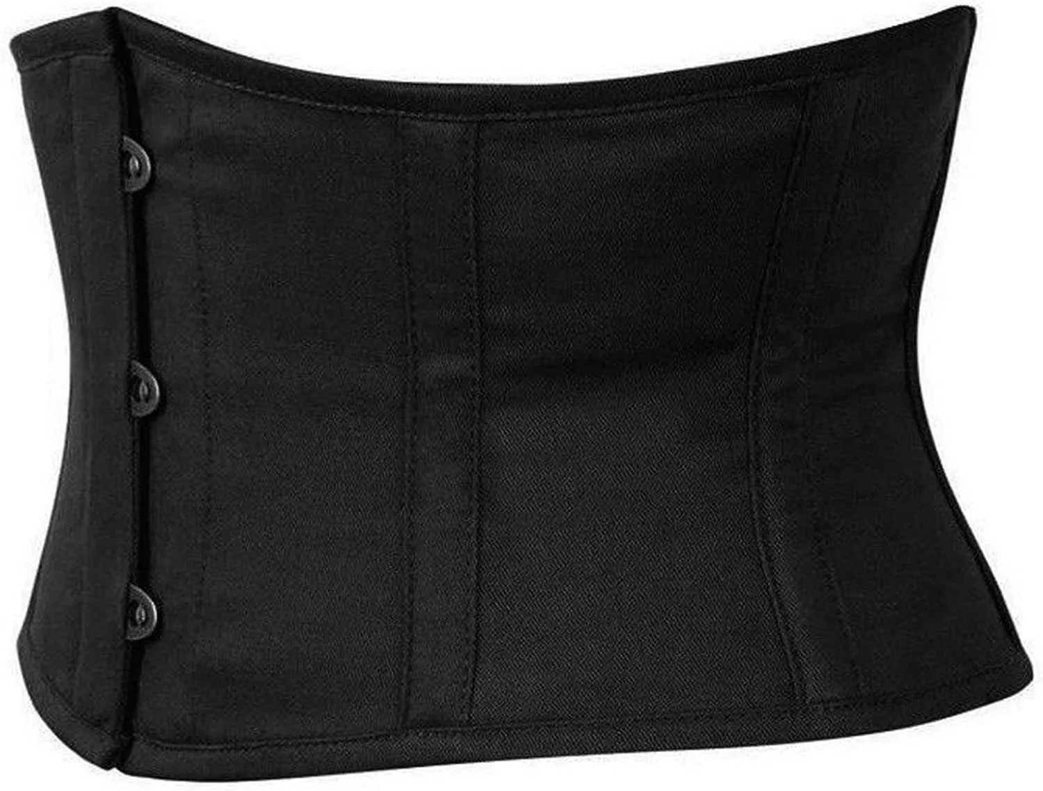 Womens Waist Trainer Cincher Heavy Duty Steel Boned Underbust Waspie Cotton Corset