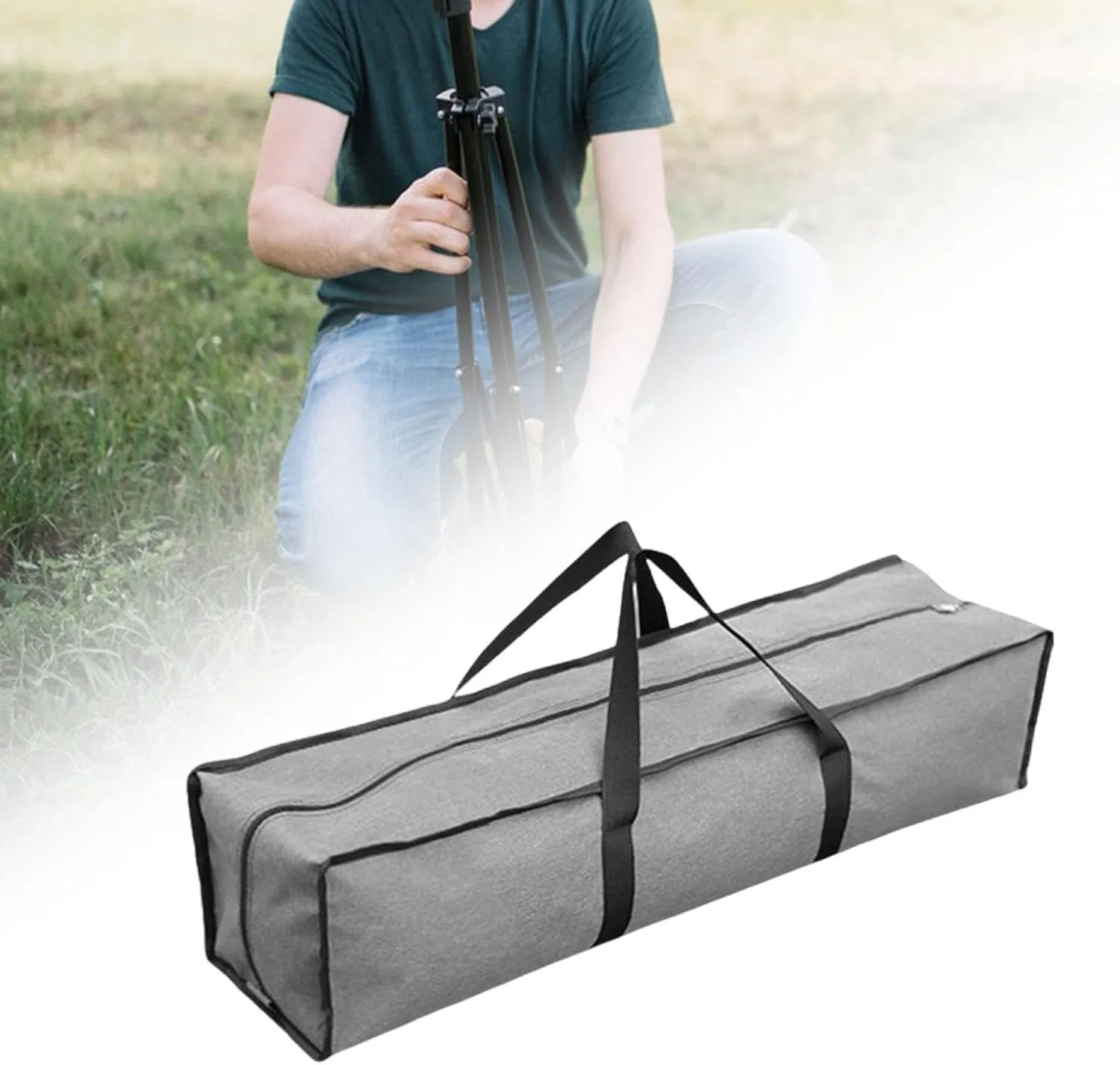 Yiju Canopy Pole Bag Tripod Carrier Portable Heavy Duty Duffle Bag Tent Storage Pouch for Camping Travel Home Outdoor Activities, 60cm Length
